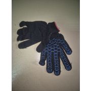 Перчатки х/б+пэ с ПВХ «Волна» черные, 10 класс вязки, 5 нитей